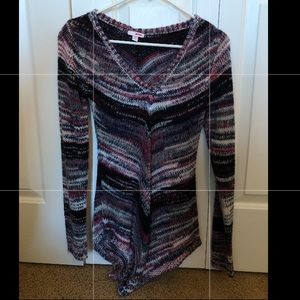 Red, White, and Blue V-neck sweater